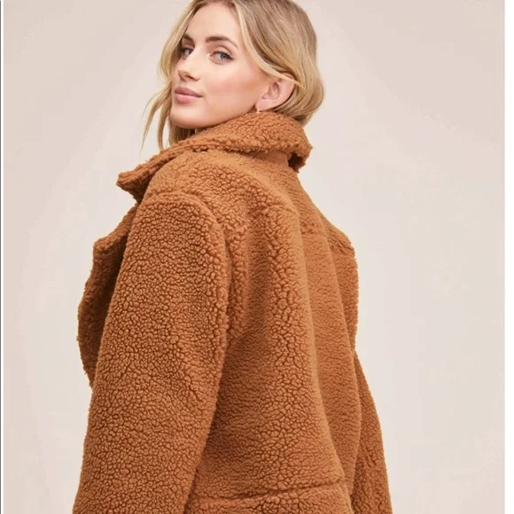 ASTR Teddy Shearling Moto Jacket, XS - Picture 4 of 8